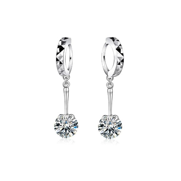 💎 Long Luxury Necklace And Earrings 925 Sterling Silver Set - Picture 3 of 3